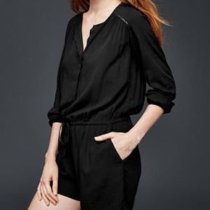 Gap Black Button-Up Romper